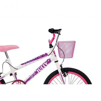 Bicicleta Jully Aro 20 Aero 36 Raias, Freios V-brake Dianteiro E Traseiro, Suporte De Guidão Down Hill E Cestinha