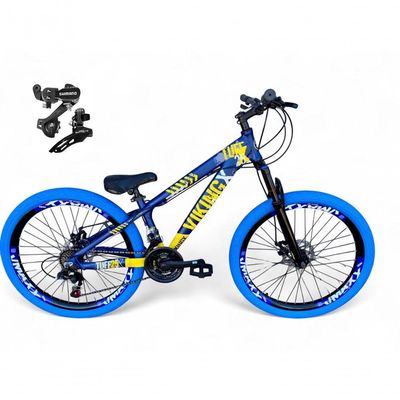 Bicicleta Aro 26 VikingX Tuff X25 21v Freio a Disco Azul/amarelo