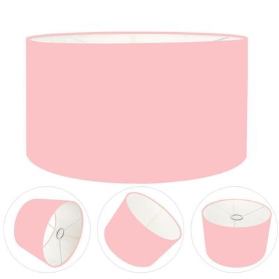 Cúpula Abajur Cilíndrica Cp-7024 ø50x25cm Rosa Bebê