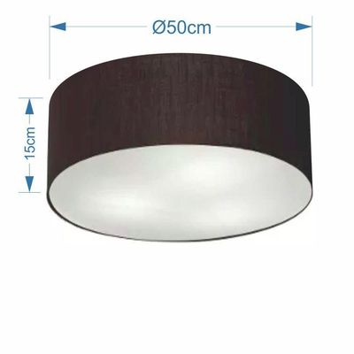 Plafon Para Sala De Estar Cilíndrico Se-3014 Cúpula Cor Preto