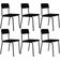 Kit 06 Cadeiras Estofada Para Sala De Jantar Sense Preto C01 Linho Preto - Lyam Decor