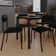 Kit 06 Cadeiras Estofada Para Sala De Jantar Sense Preto C01 Courino Preto - Lyam Decor