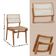Conjunto Com 2 Cadeiras Madeira Eva Premium Veludo Bege Imbuia Natural