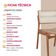 Conjunto Com 2 Cadeiras Madeira Eva Premium Veludo Bege Imbuia Natural