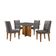 Conjunto Mesa Olímpia Em Mdf Com 4 Cadeiras Liz Moderna Veludo Grafite Imbuia