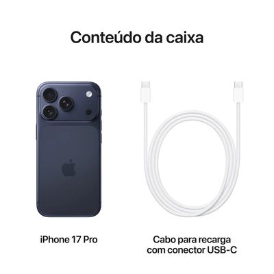 iPhone 17 Pro (1TB) Azul Intenso, Tela de 6,3", 5G e Câmera de 48MP