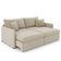 Sofá Cama Retrátil Para Sala de Estar 254cm Una K01 Veludo Bege - Lyam Decor