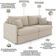 Sofá Cama Retrátil Para Sala de Estar 254cm Una K01 Veludo Bege - Lyam Decor