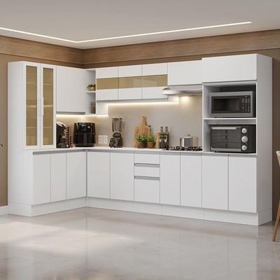 Armário De Cozinha Completa De Canto 447 Cm Smart Madesa