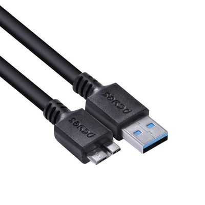 Cabo Para Hd Externo Usb A 3.0 Macho Para Micro Usb B 3.0 (10 Pinos) Macho 28awg Puro Cobre 5 M