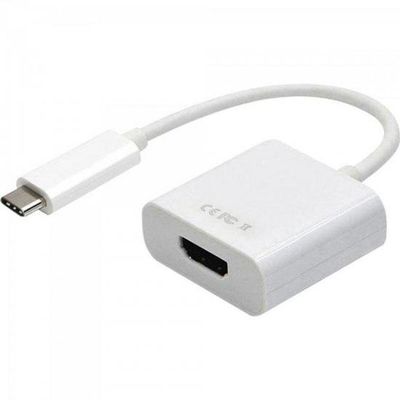 Cabo Adaptador Usb Tipo C Macho Para Hdmi Femea Adap0056 Branca Storm