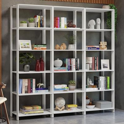 Estante Armário Multiuso Para Livros 177cm Madesa Branco
