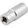 Soquete Estriado Encaixe 1-2" 24mm Longo Aço Cromo Vanádio Vonder 76mm Cromado Fosco