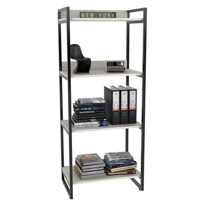 Estante Livreiro Multiuso Industrial 4 Prateleiras Snow