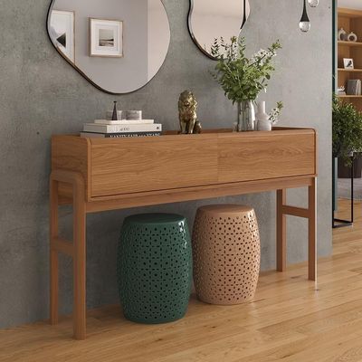 Aparador Para Sala Elegance 2 Gavetas E Pés Madeira Maciça Jequitiba Jequitiba