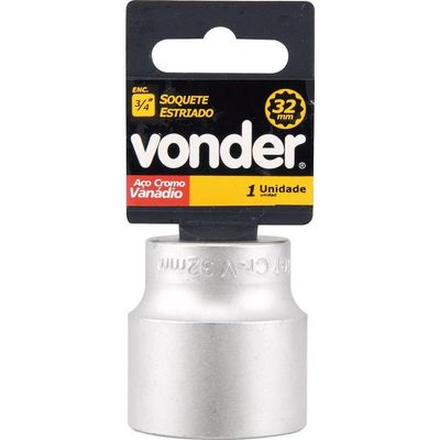 Soquete Estriado Enc 3-4" 38mm Curto Vanád. Vonder