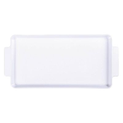 Travessa Retangular com Alças Porcelana Branca Tramontina 28x15cm Maria Augusta