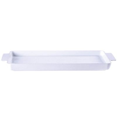 Travessa Retangular com Alças Porcelana Branca Tramontina 28x15cm Maria Augusta