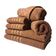 Jogo De Toalhas 12pcs - 4 Banhos 4 Rosto 4 Tapetes Marrom