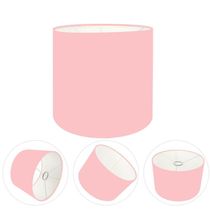 Cúpula Abajur Cilíndrica Cp-7008 ø20x25cm Rosa Bebê