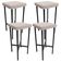 Kit 04 Banquetas Alta Bar Cozinha Sala De Jantar Preto Stella L02 Bouclê Creme - Lyam Decor