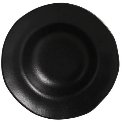 Jogo 3 Peças Prato de Massa Sobremesa Cumbuca Orgânico Preto Porto Brasil