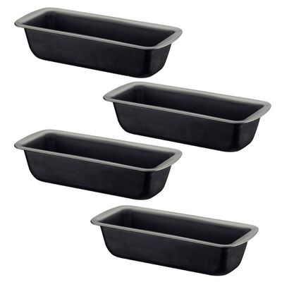 Kit 4 Formas Assar Pão Bolo Tramontina Brasil Alumínio Antiaderente 30cm Assadeira Grafite