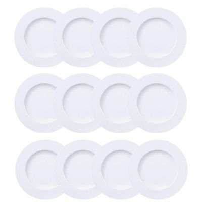 12 Pratos Pão Café da Manhã Lanche Porcelana Branco 17cm Maria Augusta Tramontina