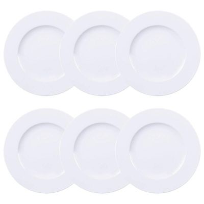Conjunto 6 Pratos Rasos de Jantar 28cm Branco Porcelana Maria Augusta Tramontina