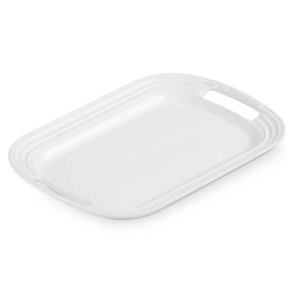 BANDEJA DE SERVIR LE CREUSET 36CM EM CERÂMICA BRANCO 91019136010000