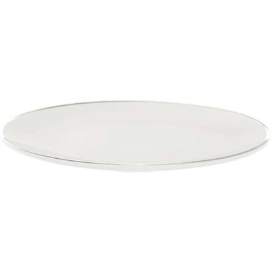 Conjunto 12 Pratos Rasos de Jantar Porcelana 28cm Tramontina Atena Branco Decorado Mesa Posta Servir