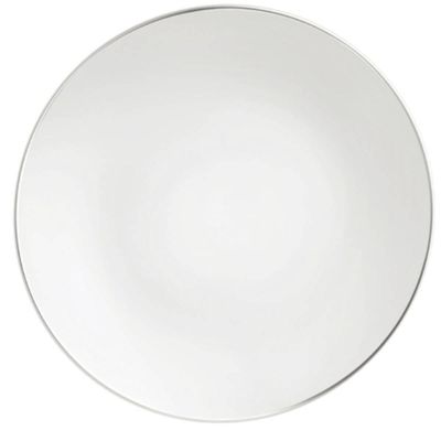 Conjunto 12 Pratos Rasos de Jantar Porcelana 28cm Tramontina Atena Branco Decorado Mesa Posta Servir