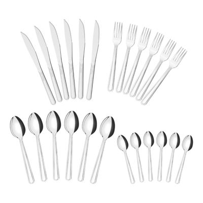 Kit 48 Peças Faqueiro Tramontina Búzios Talheres Em Aço Inox