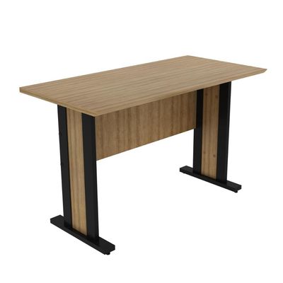 Mesa de Escritório 117cm Tampo 25mm  ME4194 Amêndoa/Preto