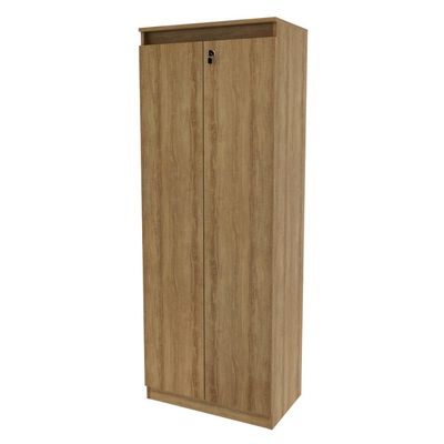 Armário Multiuso 60x160,5cm com 3 Prateleiras 2 Portas e Chave AM3110 Amêndoa
