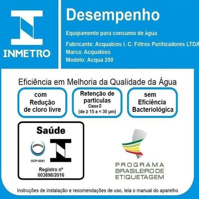 Kit 2 Filtros de Água Blindado Refil Acquabios Acqua 200 7' AB200 Tripla Proteção Carbon Block