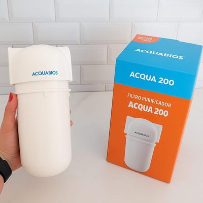 Kit 2 Filtros de Água Blindado Refil Acquabios Acqua 200 7' AB200 Tripla Proteção Carbon Block
