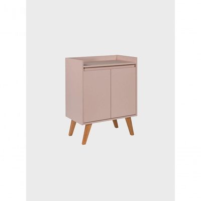Aparador Buffet 60cm Retro Mdf Rosa Madri - On Móveis