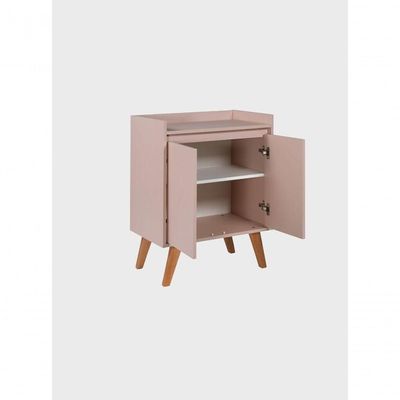 Aparador Buffet 60cm Retro Mdf Rosa Madri - On Móveis