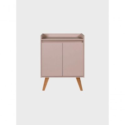 Aparador Buffet 60cm Retro Mdf Rosa Madri - On Móveis