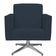 Kit 02 Poltronas Decorativas Base Giratória Sala de Estar Helô L02 Suede Azul Marinho - Lyam Decor