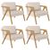 Kit 04 Poltronas Decorativas Para Sala Estar Pietra Estrutura De Madeira L02 Suede Bege - Lyam Decor