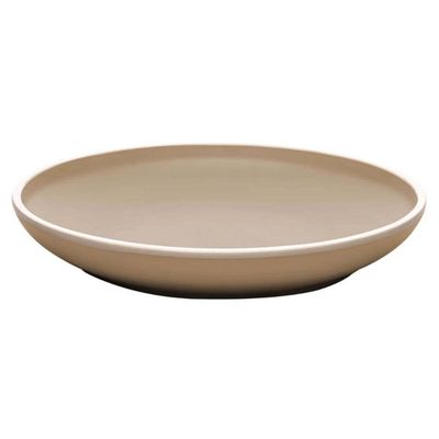 Kit 6 Pratos Raso Melamina Class Bege 27cm Wolff Cozinha Servir Mesa Posta Jantar Almoço