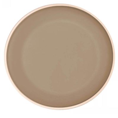 Kit 6 Pratos Raso Melamina Class Bege 27cm Wolff Cozinha Servir Mesa Posta Jantar Almoço