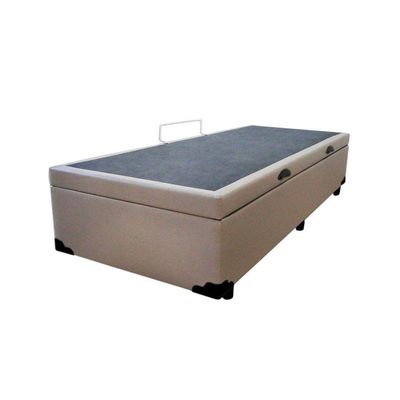 Cama Box Baú Solteiro Loja Xerife Sintético Bege 41x88x188