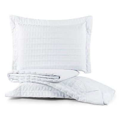 Cobre Leito Colcha King Milano 3 Peças Branco- 100% Poliéster