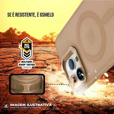 Capa case capinha para iPhone 15 Pro Max - MagSafe Titanium Desert - Gshield