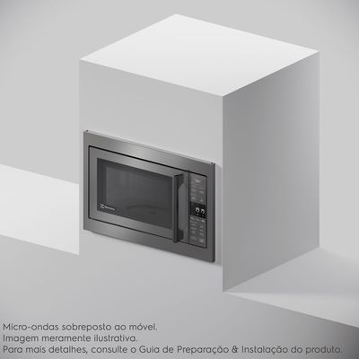 Micro-ondas de Embutir Electrolux 34L cor Inox Experience com Painel Inteligente (ME3BC) 127V