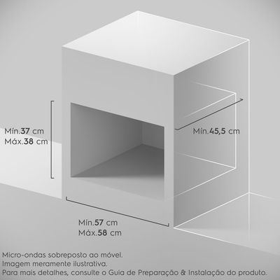 Micro-ondas de Embutir Electrolux 34L cor Inox Experience com Painel Inteligente (ME3BC) 127V