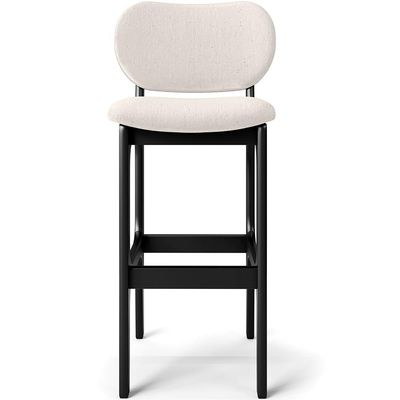 Kit 2 Banquetas Alta Bar Cozinha Sala Jantar Fixa Betta L02 Preto Linho Cru - Lyam Decor